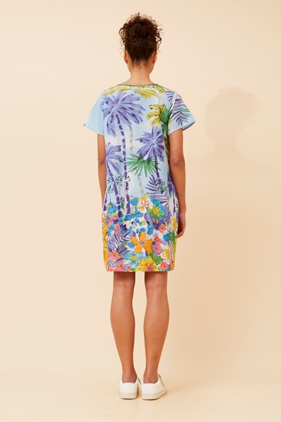 VINE TROPICAL PRINT DRESS