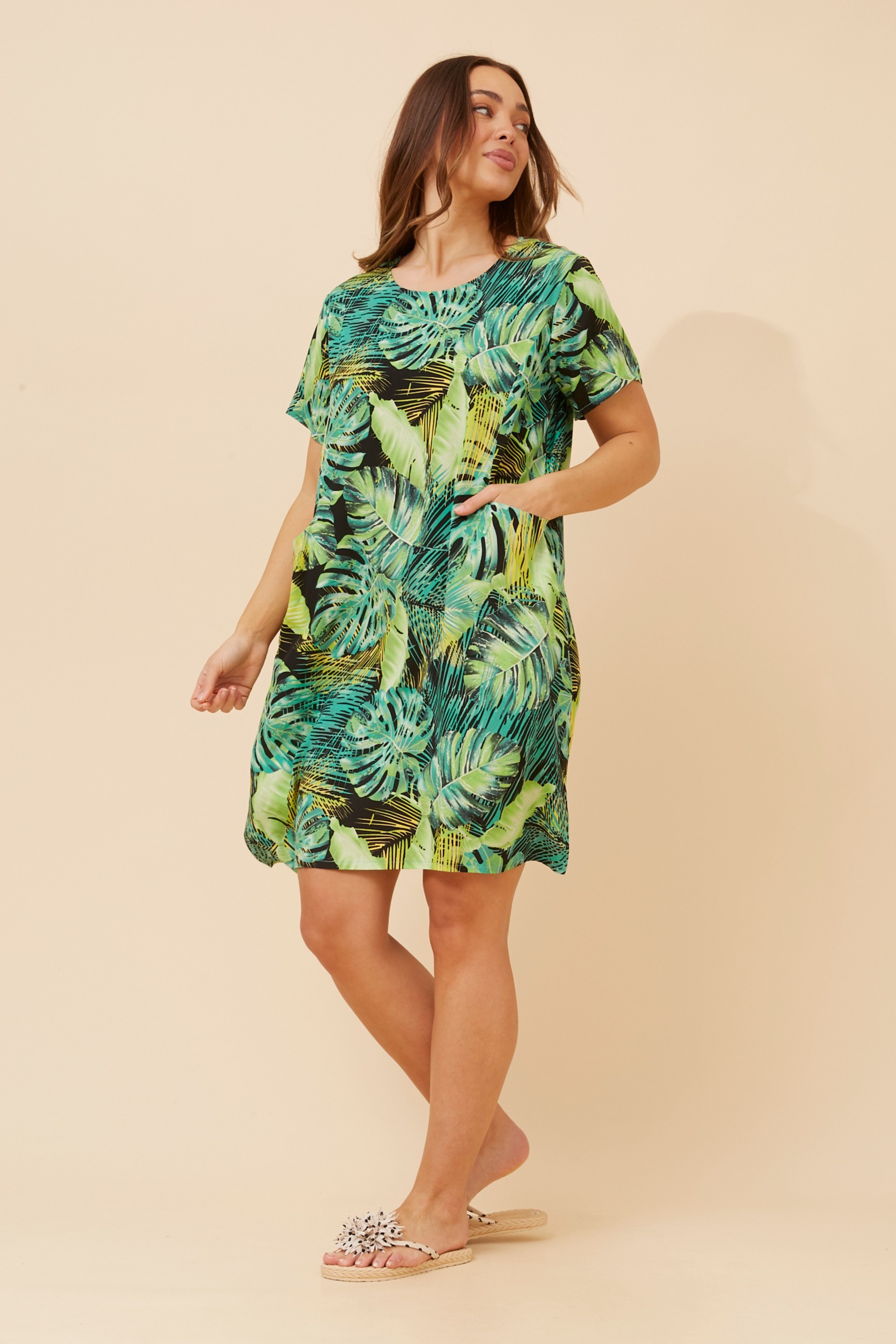 VINE TROPICAL SHIFT DRESS