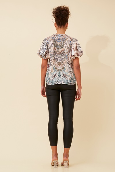 VIOLETA ANIMAL PRINT BLOUSE