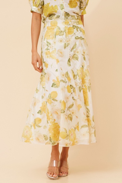 VIOLETTE LEMON PRINT SKIRT