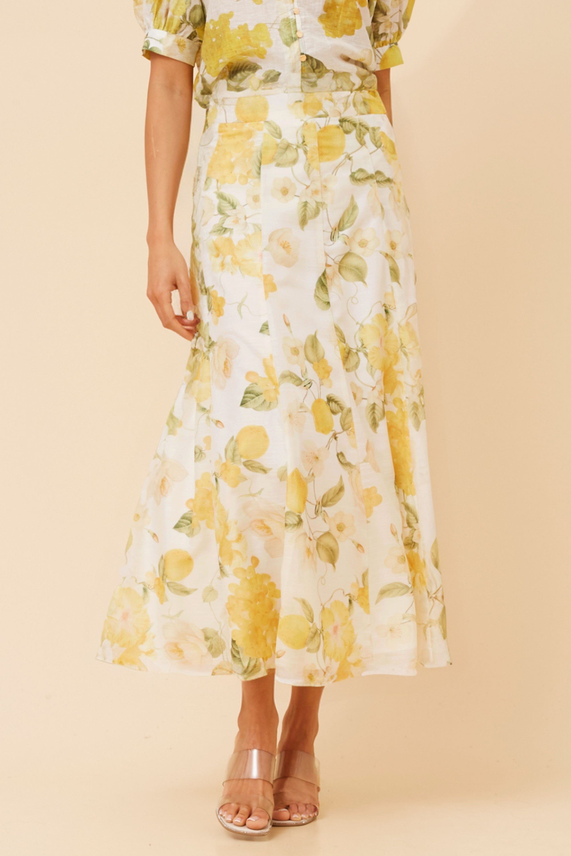 VIOLETTE LEMON PRINT SKIRT