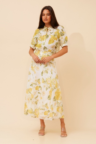 VIOLETTE LEMON PRINT SKIRT