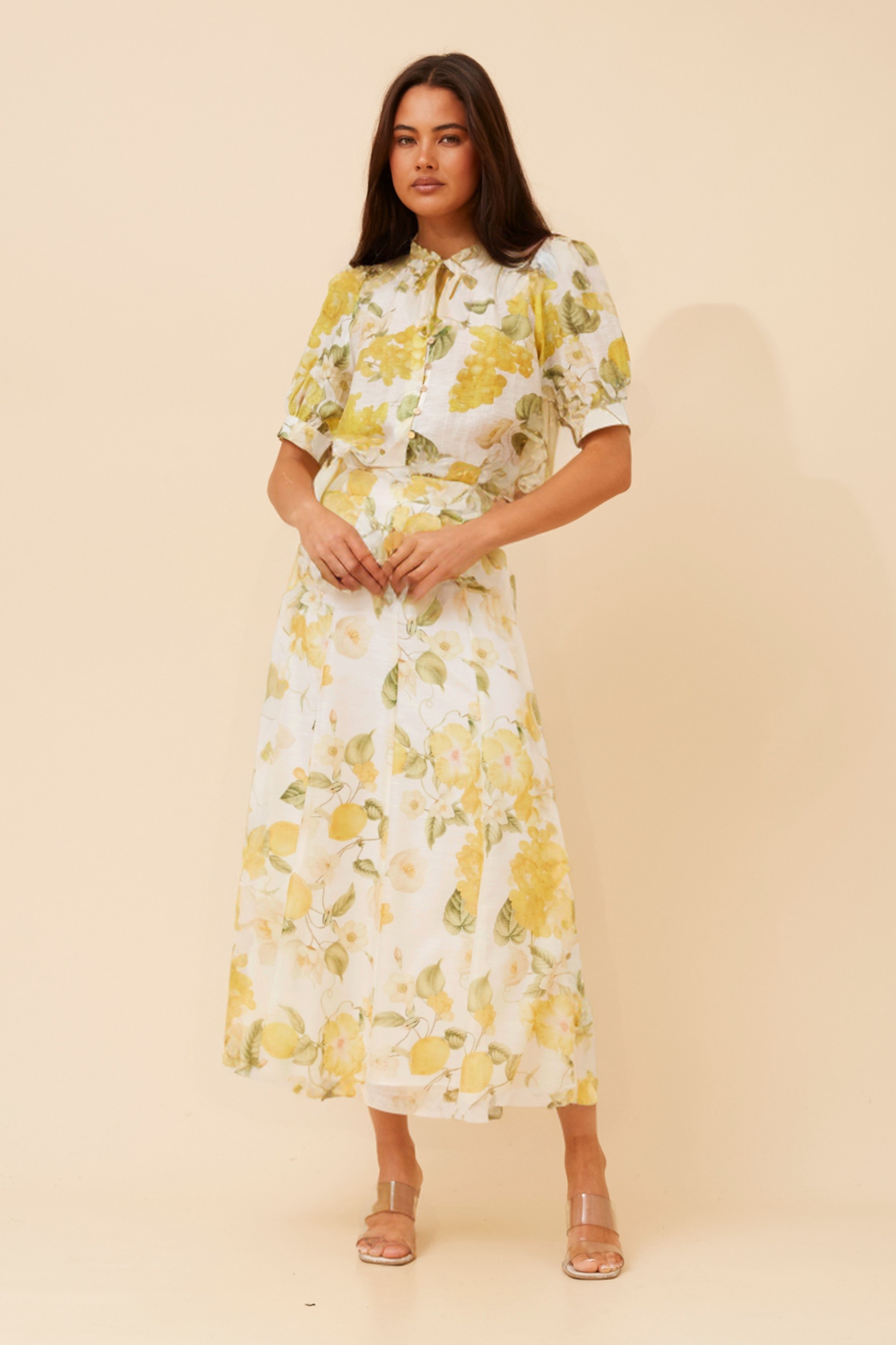 VIOLETTE LEMON PRINT SKIRT