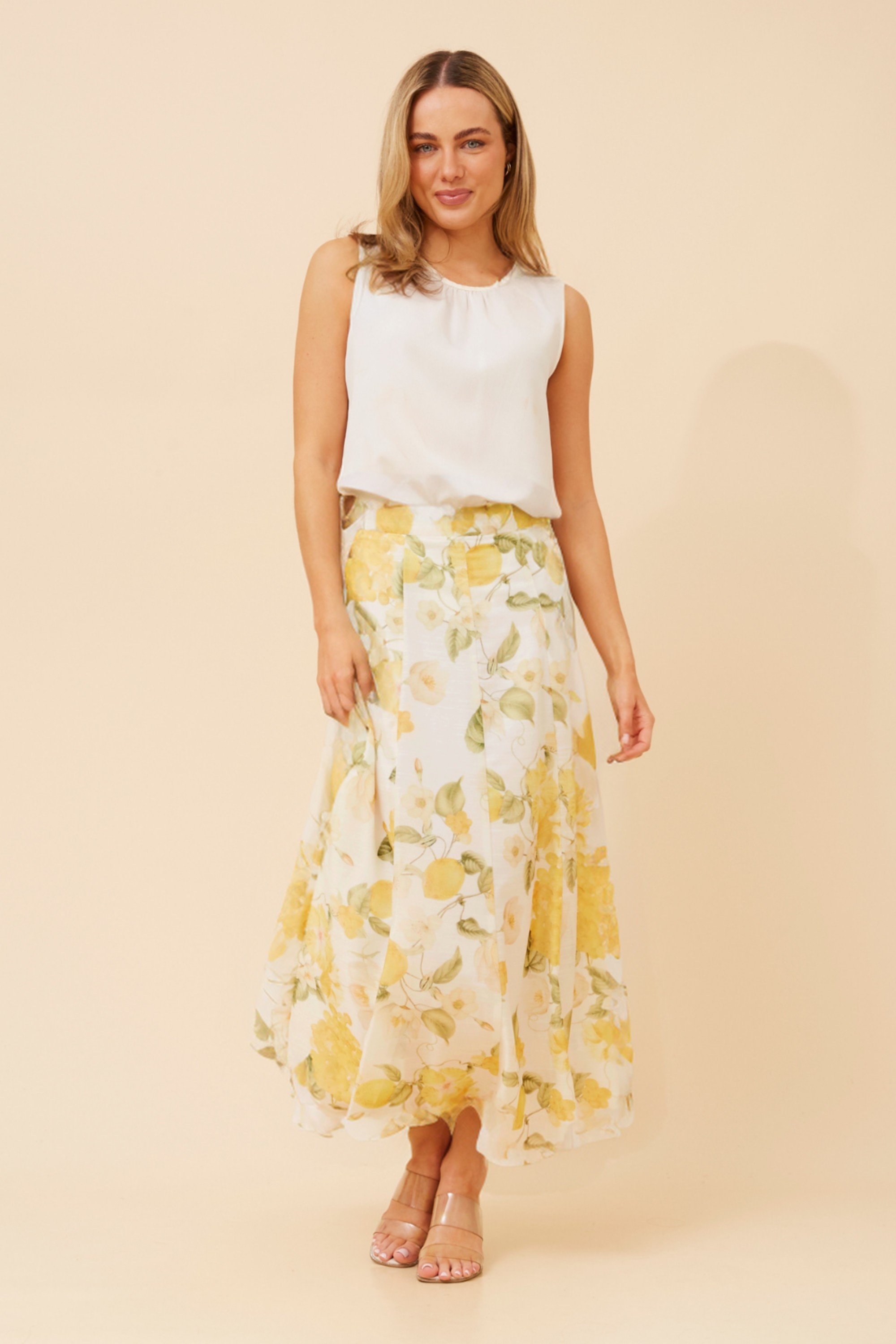 VIOLETTE LEMON PRINT SKIRT