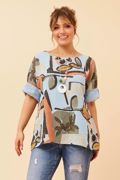 VIRDIS ABSTRACT PRINT TOP