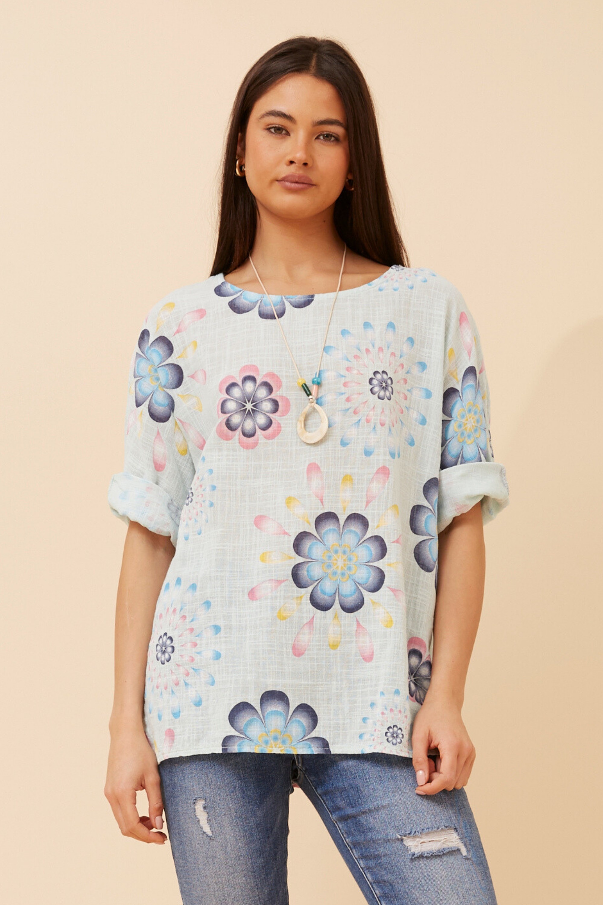 VIRDIS FLORAL PRINT TOP