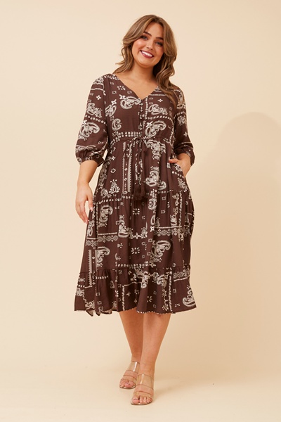 VITA BANDANA PRINT MAXI DRESS