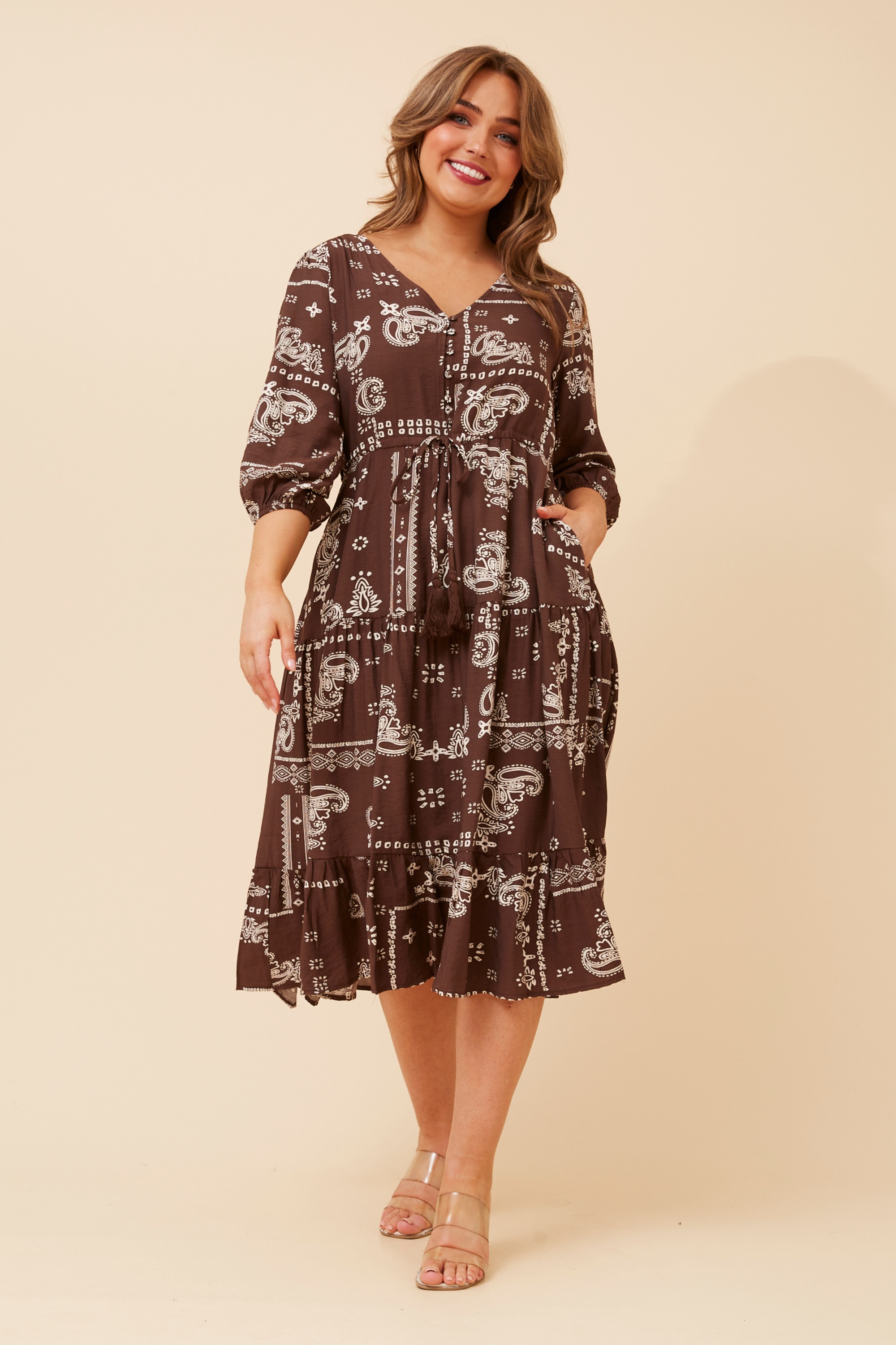 VITA BANDANA PRINT MAXI DRESS