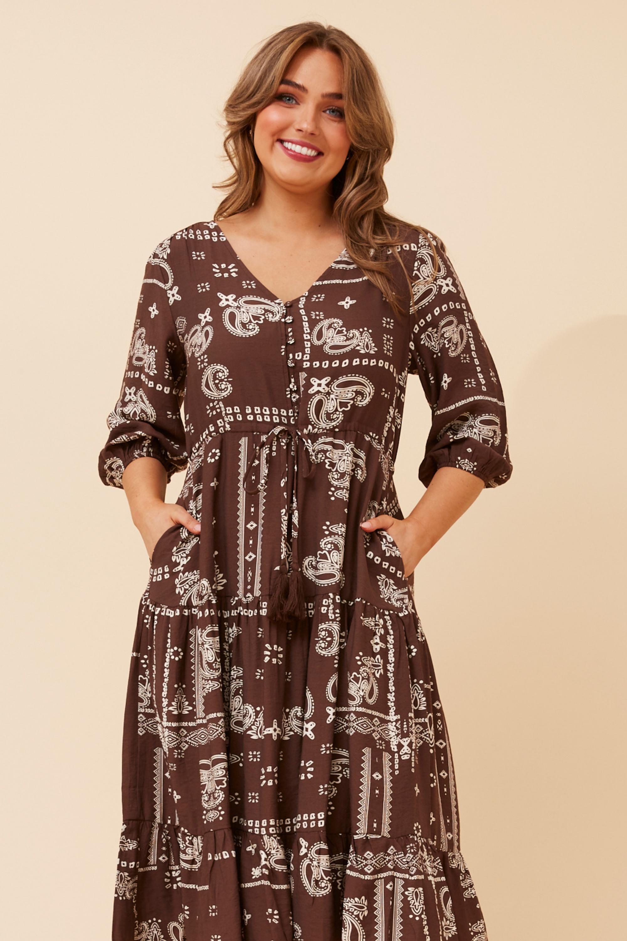 VITA BANDANA PRINT MAXI DRESS