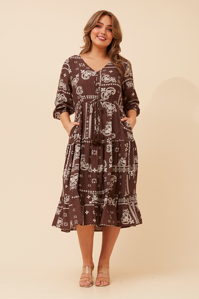 VITA BANDANA PRINT MAXI DRESS