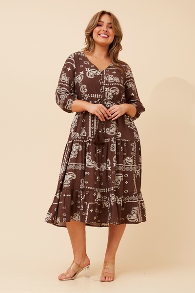 VITA BANDANA PRINT MAXI DRESS