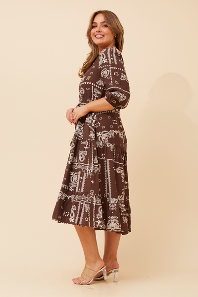 VITA BANDANA PRINT MAXI DRESS
