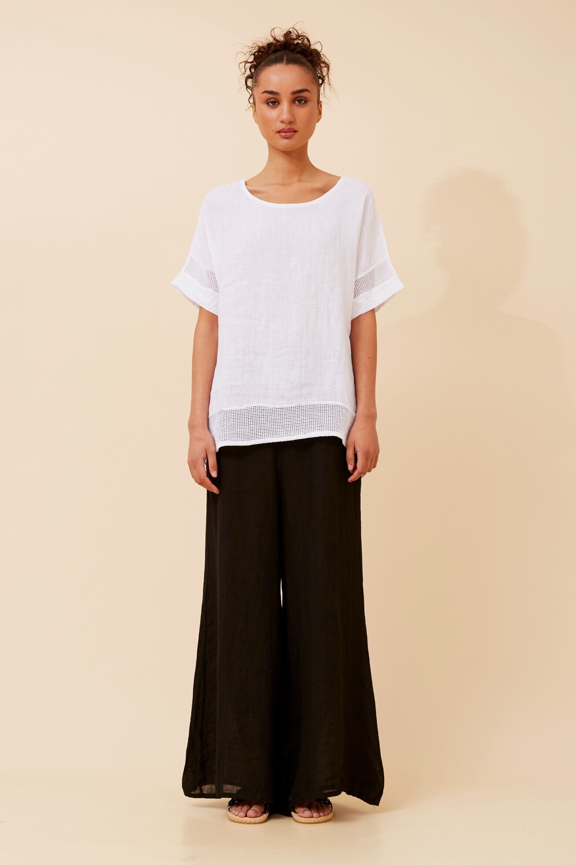 VIVALDA SOLID LINEN TOP