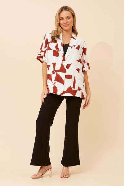 VIVETTE ABSTRACT PRINT JACKET
