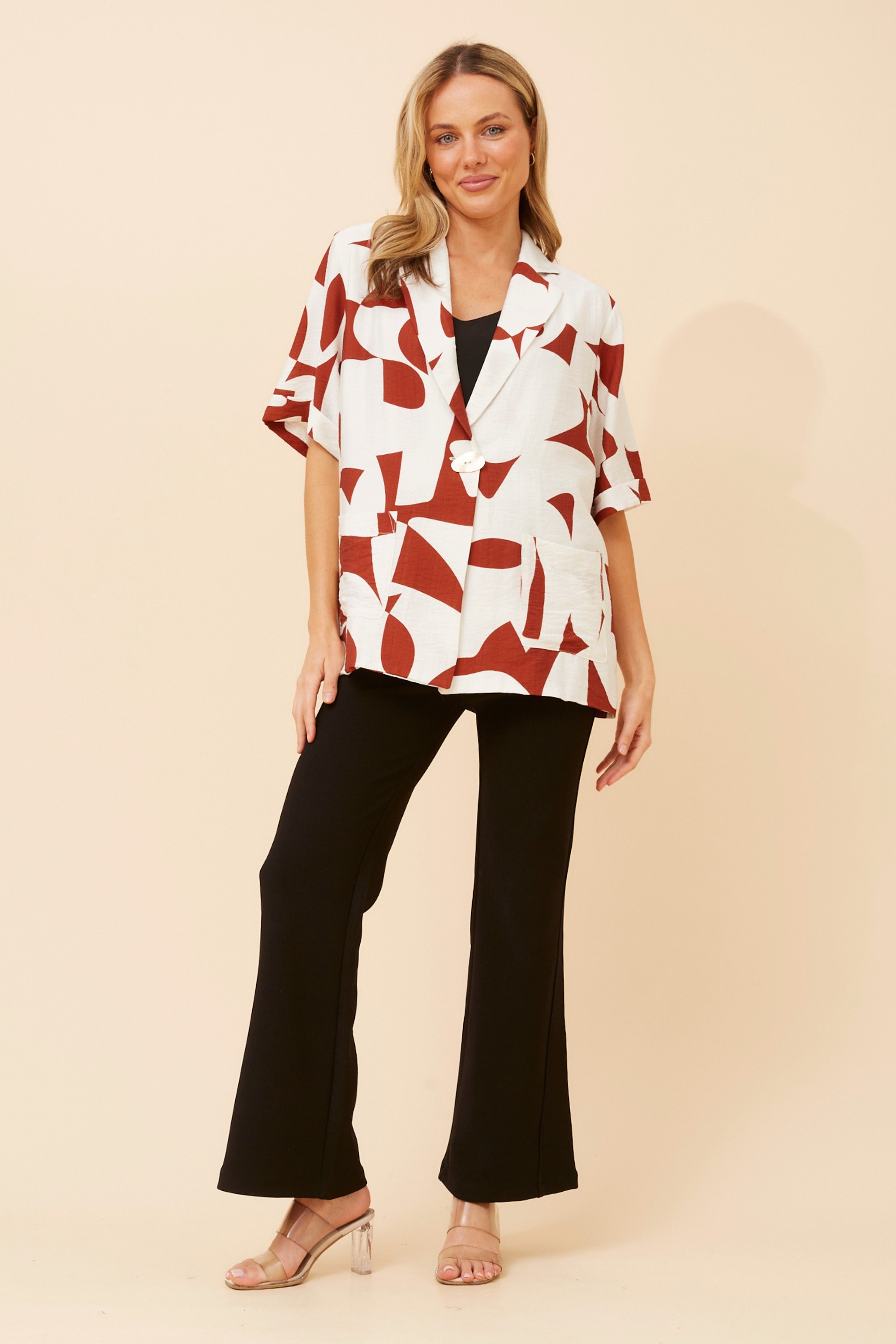 VIVETTE ABSTRACT PRINT JACKET