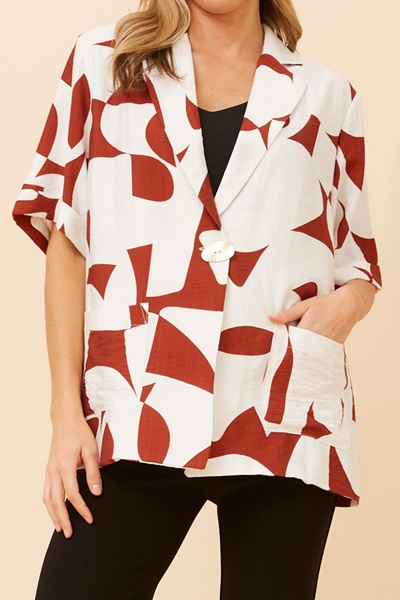 VIVETTE ABSTRACT PRINT JACKET