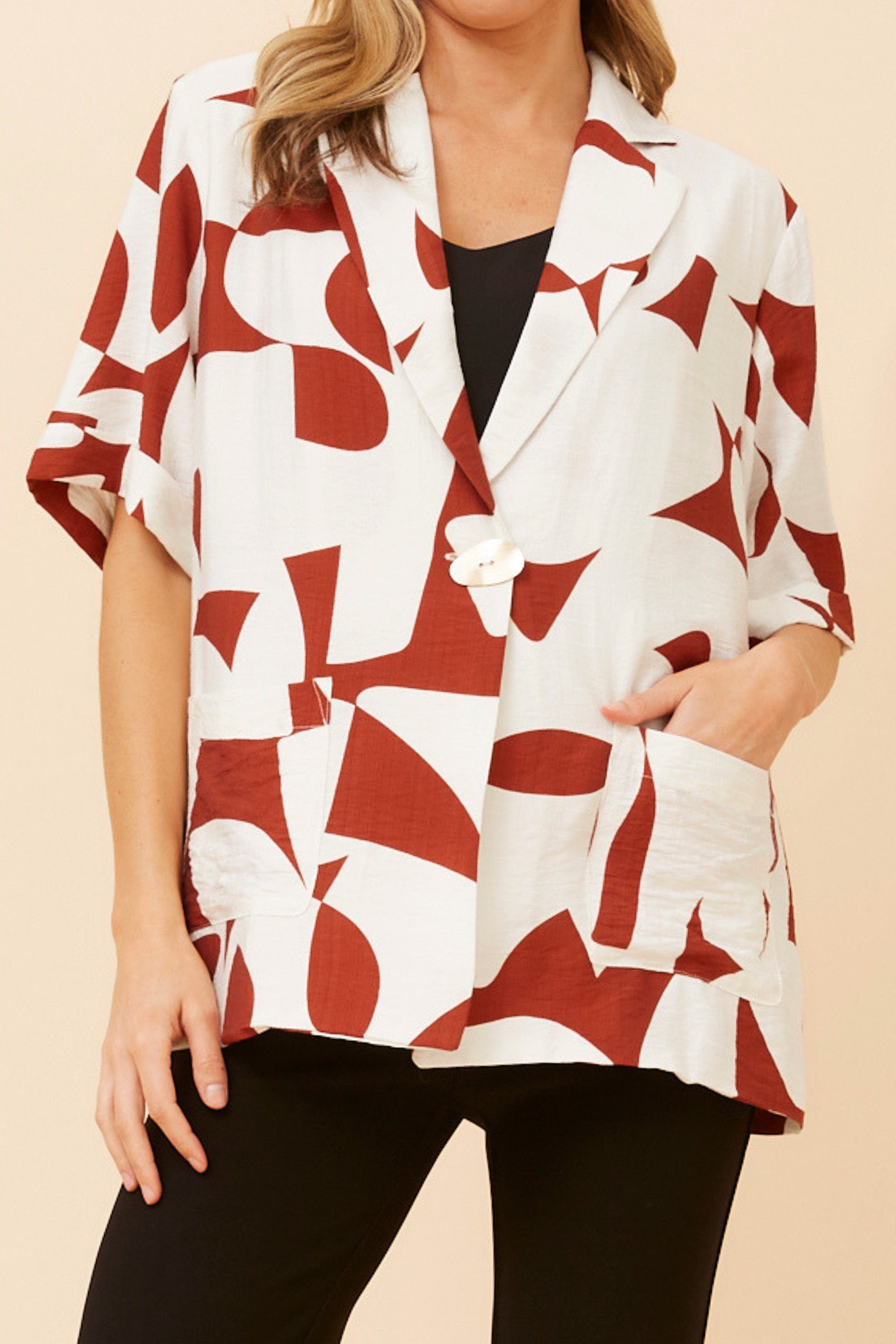 VIVETTE ABSTRACT PRINT JACKET
