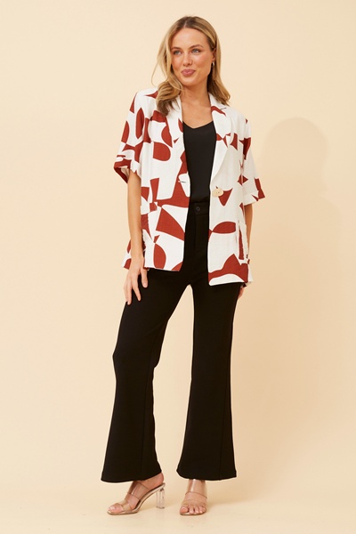 VIVETTE ABSTRACT PRINT JACKET