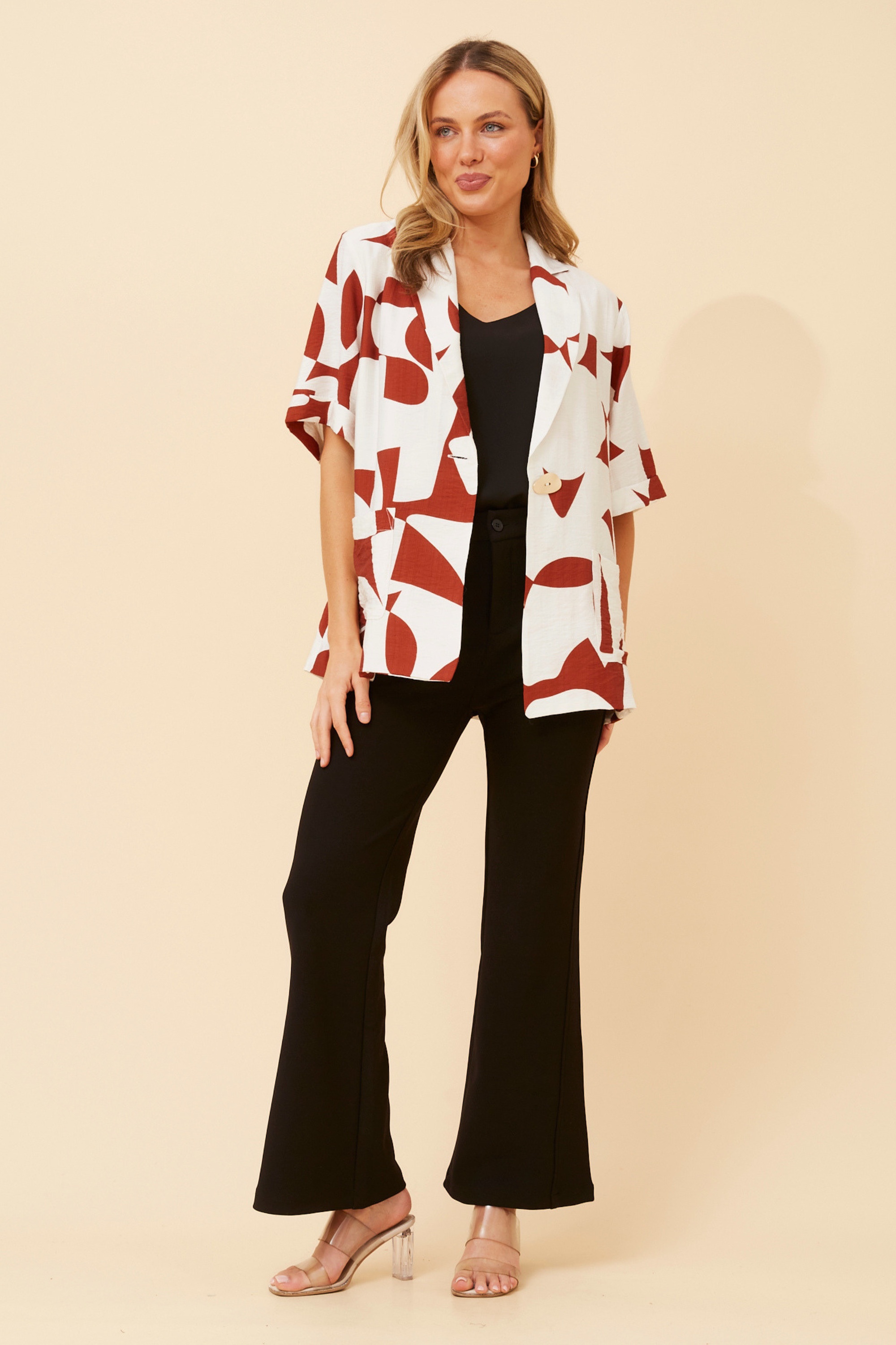 VIVETTE ABSTRACT PRINT JACKET
