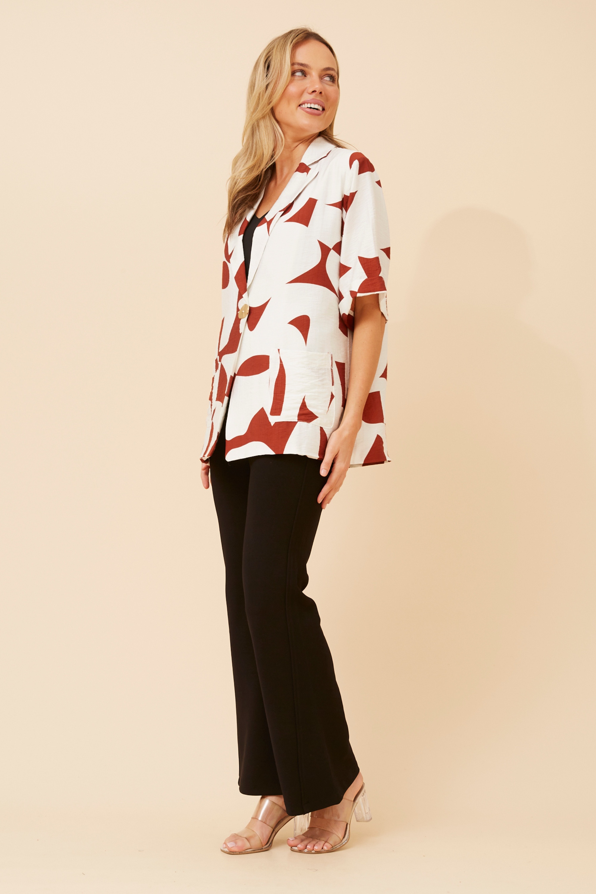 VIVETTE ABSTRACT PRINT JACKET