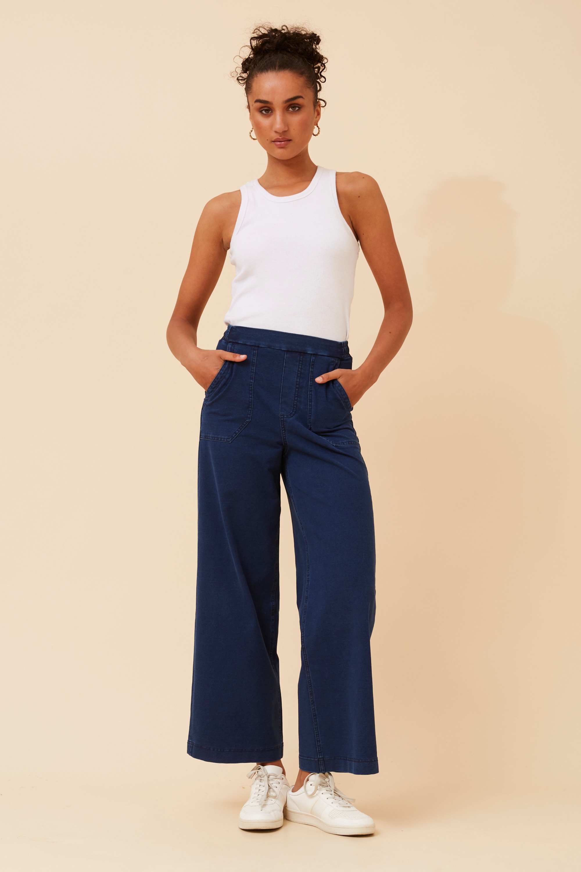 VIVICA WIDE LEG DENIM PANTS