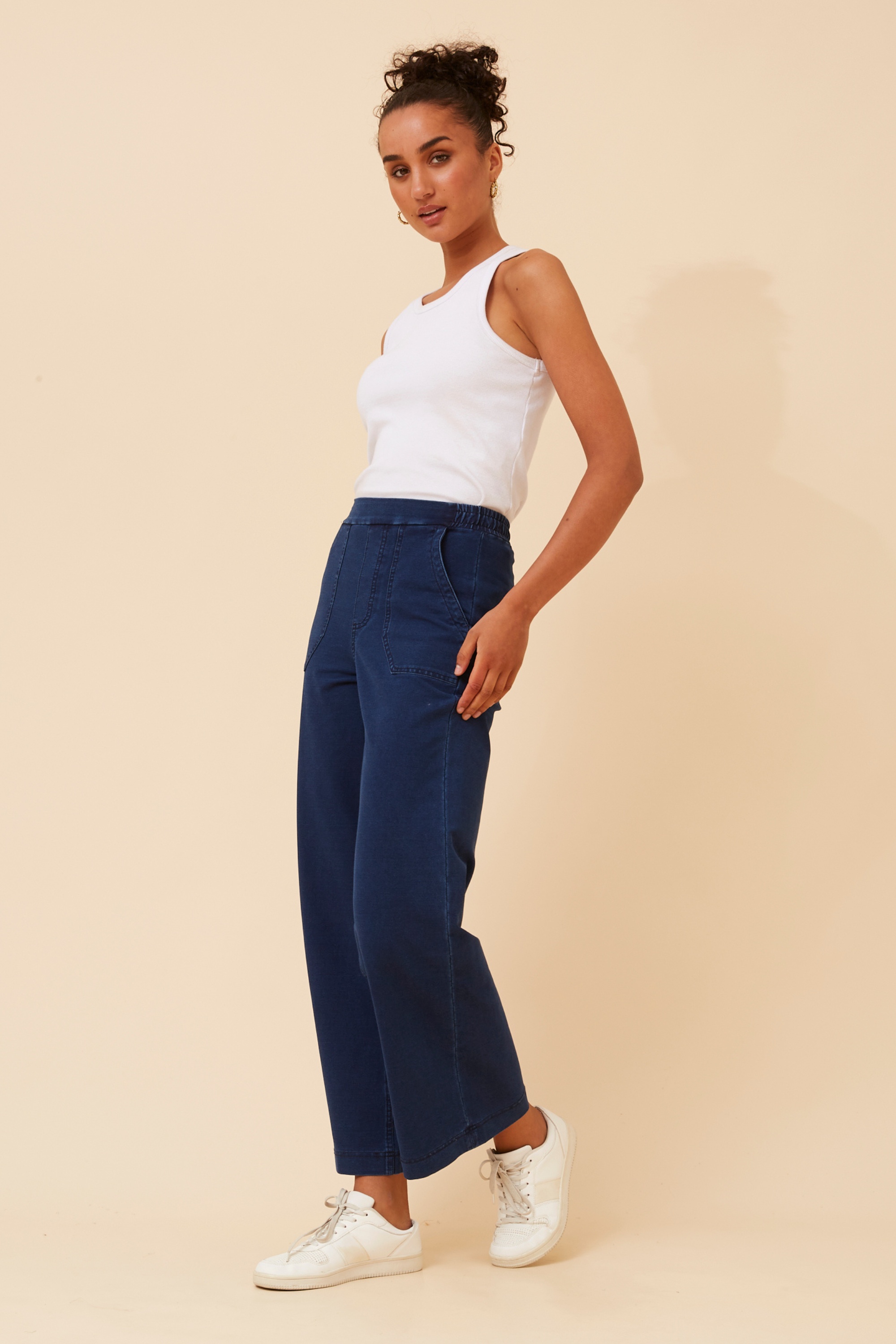 VIVICA WIDE LEG DENIM PANTS
