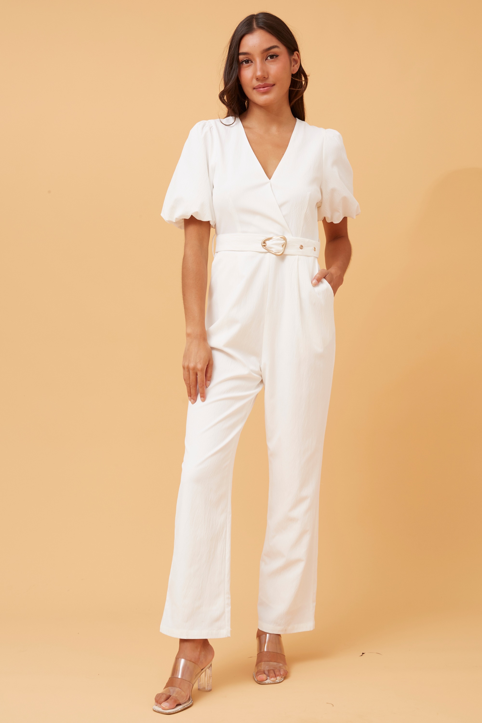 WALDA CROSSOVER NECK JUMPSUIT