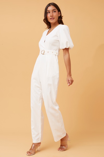 WALDA CROSSOVER NECK JUMPSUIT