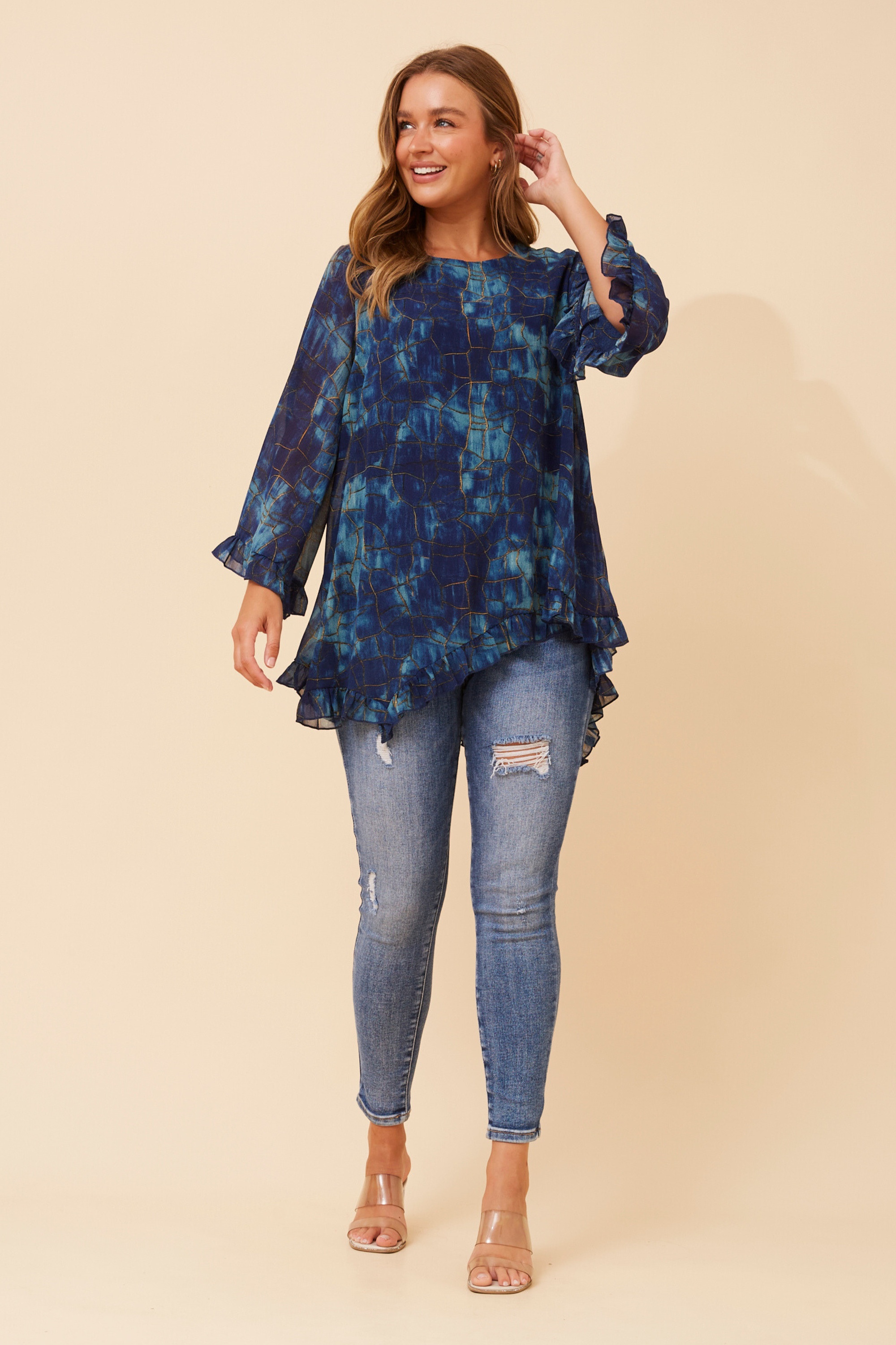 WANDIN ABSTRACT PRINT TOP