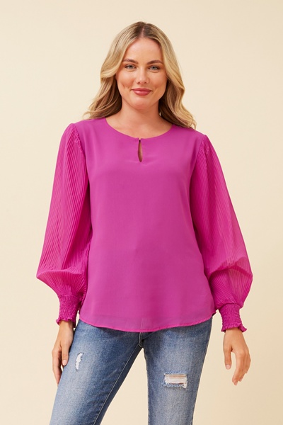 WAVERLEY PLEATED BLOUSE