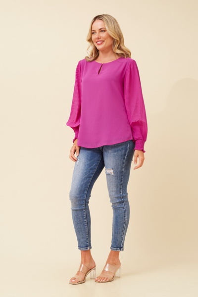 WAVERLEY PLEATED BLOUSE