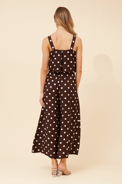 WAYUN POLKA DOT PRINT JUMPSUIT