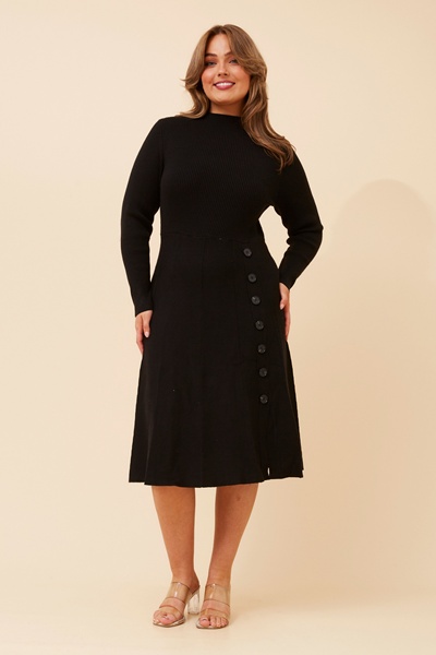 WELDA SOLID KNIT DRESS
