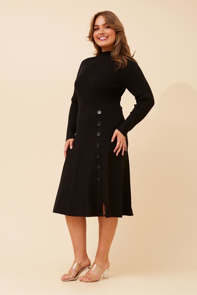 WELDA SOLID KNIT DRESS