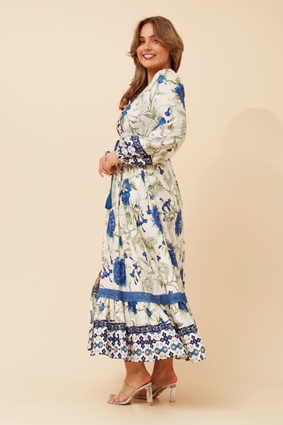 WESLIE BORDER PRINT MAXI DRESS