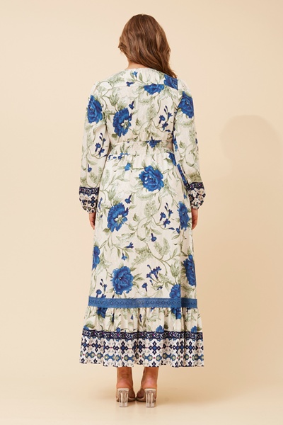 WESLIE BORDER PRINT MAXI DRESS