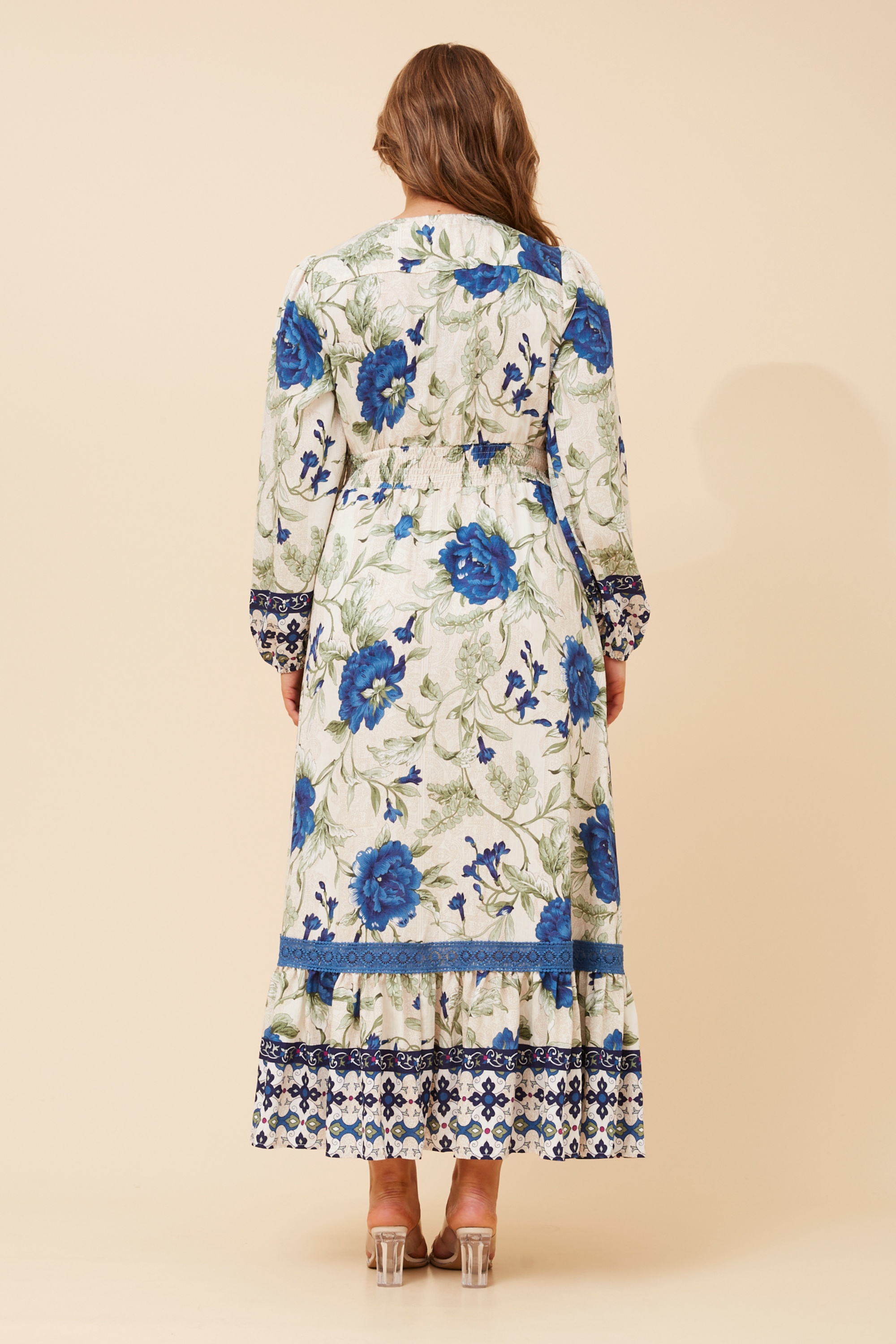 WESLIE BORDER PRINT MAXI DRESS