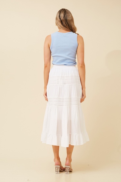 WESTON CROCHET MIDI SKIRT