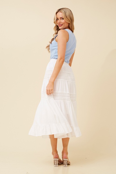 WESTON CROCHET MIDI SKIRT