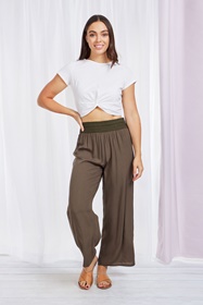 WIDE LEG CASUAL TROUSERS