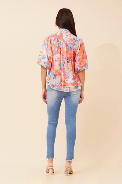 WILKIE ABSTRACT PRINT BLOUSE