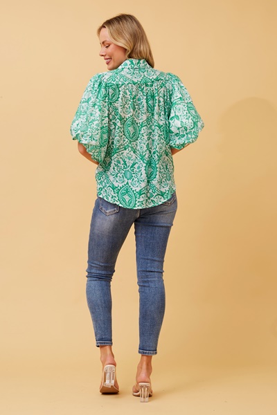 WILKIE BOHO PUFF SLEEVE SHIRT