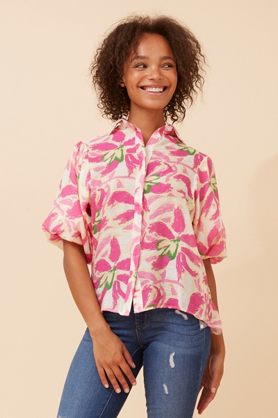 WILKIE FLORAL PRINT BLOUSE