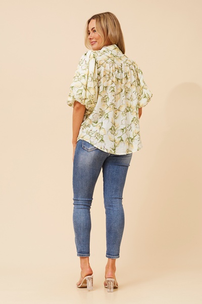WILKIE LEMON PRINT TOP
