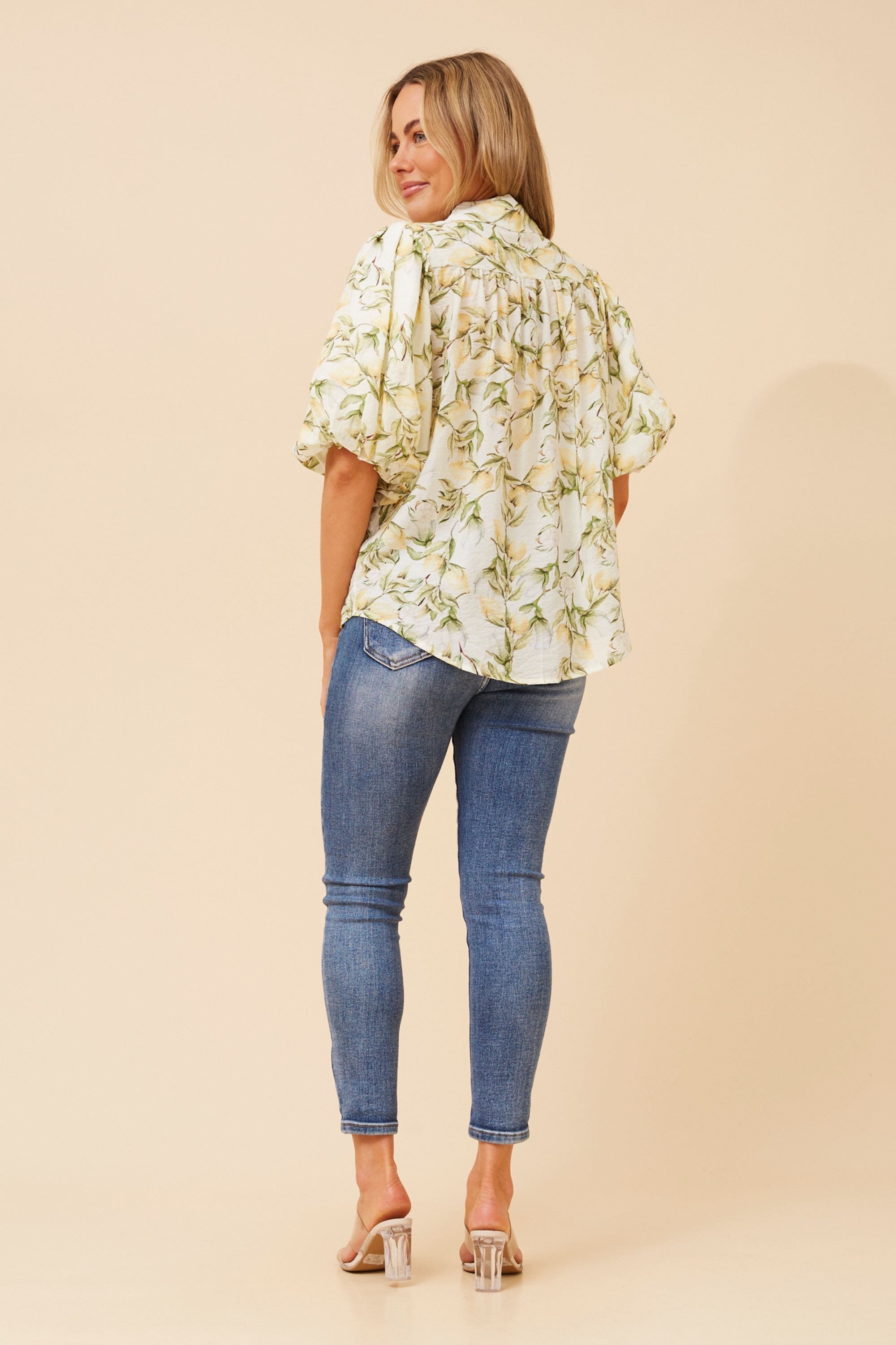 WILKIE LEMON PRINT TOP
