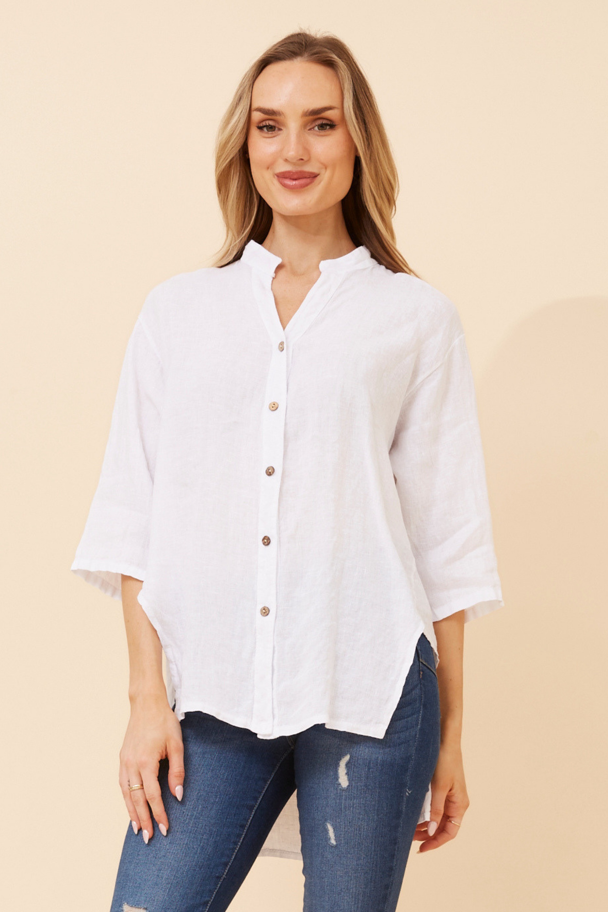 WILNA SOLD LINEN SHIRT