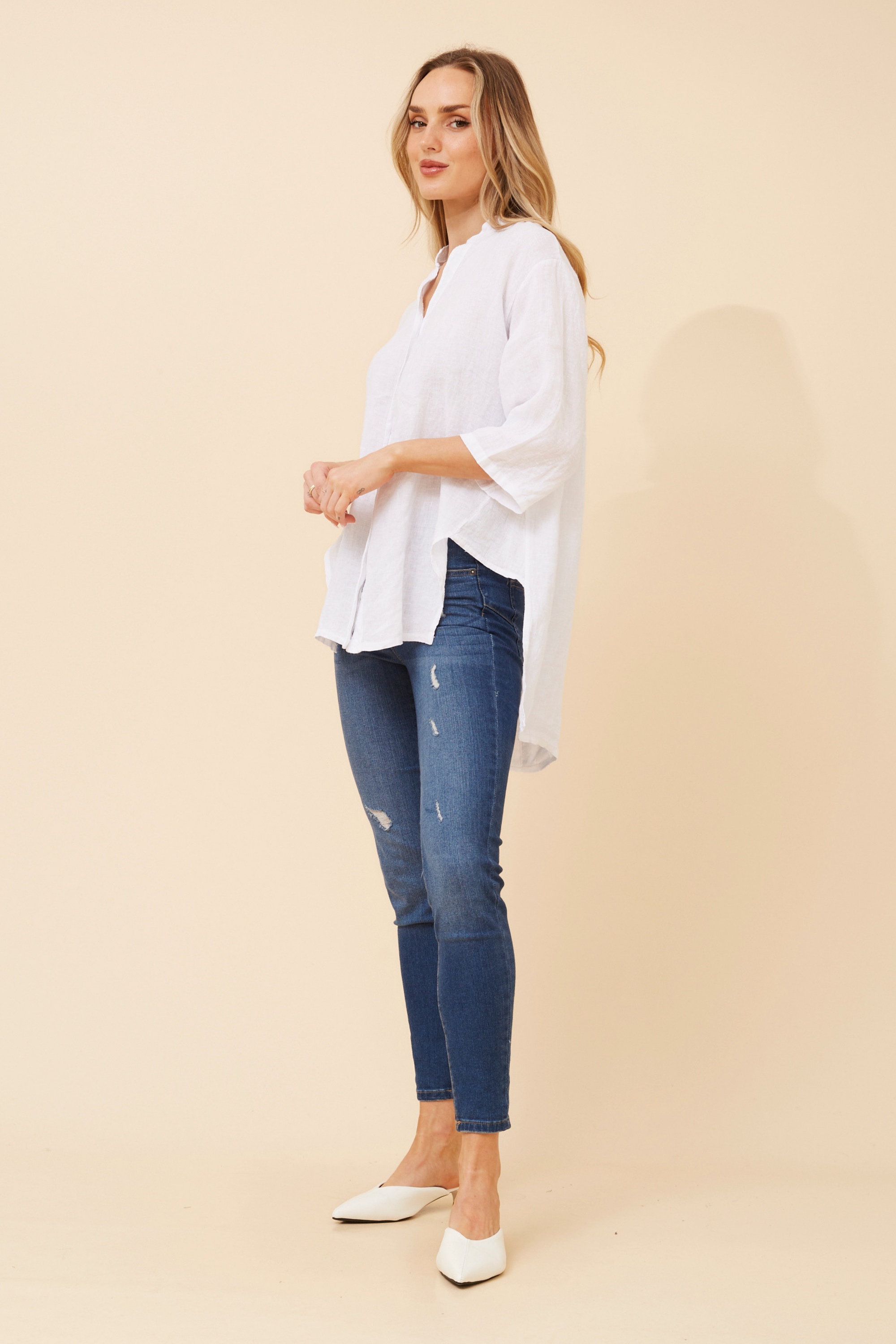 WILNA SOLD LINEN SHIRT