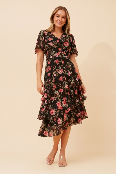 WINDSOR FLORAL MIDI DRESS