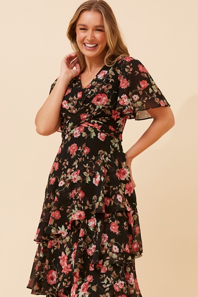 WINDSOR FLORAL MIDI DRESS