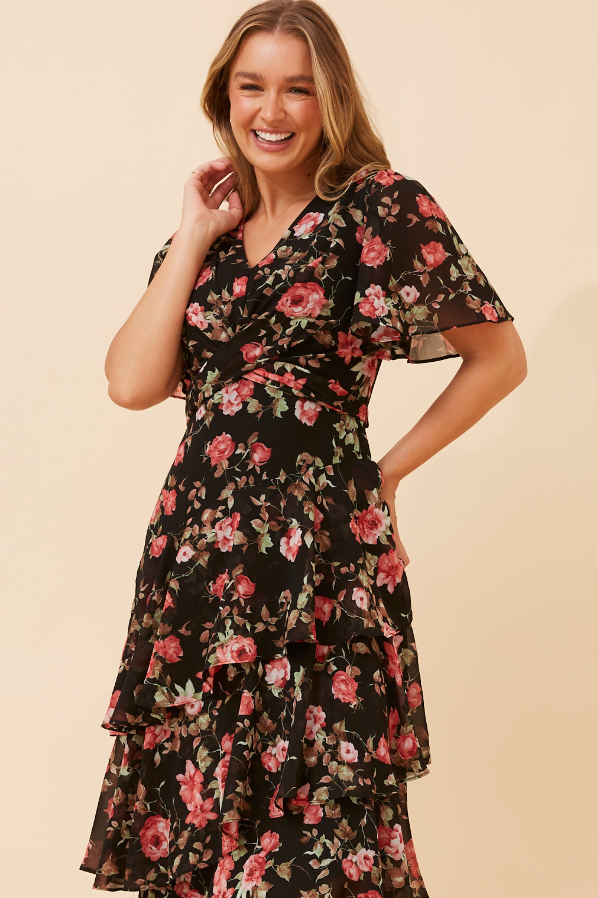 WINDSOR FLORAL MIDI DRESS
